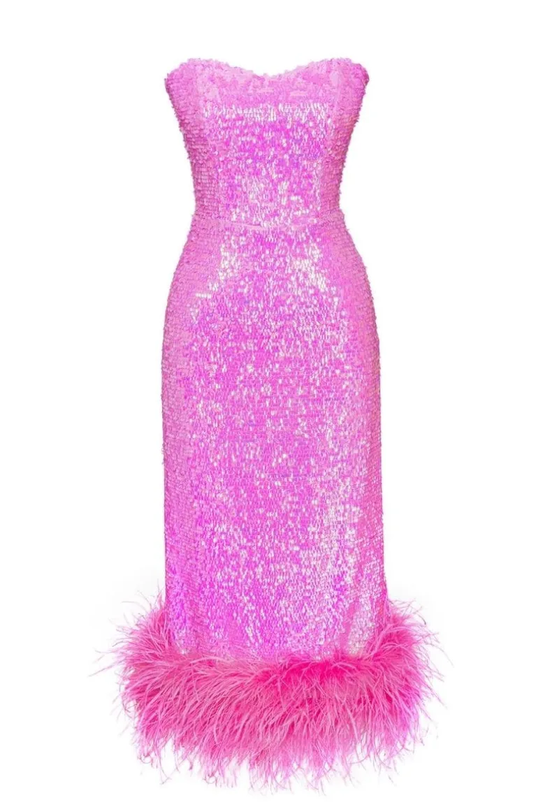 Dresses | Midi Dresses<CULT MIA AMARA BARBIE PINK SEQUIN DRESS Fuchsia