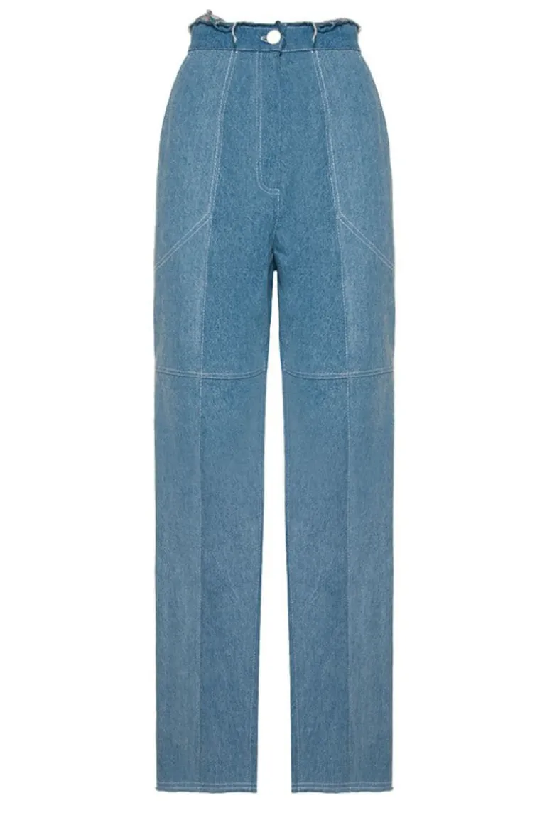 Pants<CULT MIA AQUA RELAXED PANTS Denim