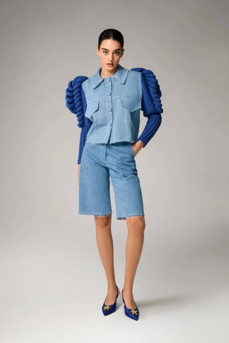 Pants<CULT MIA DENIM SHORTS Aqua