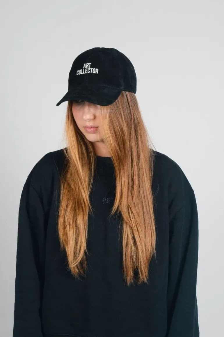 Hats<CULT MIA ART COLLECTOR UPCYCLED HAT Black