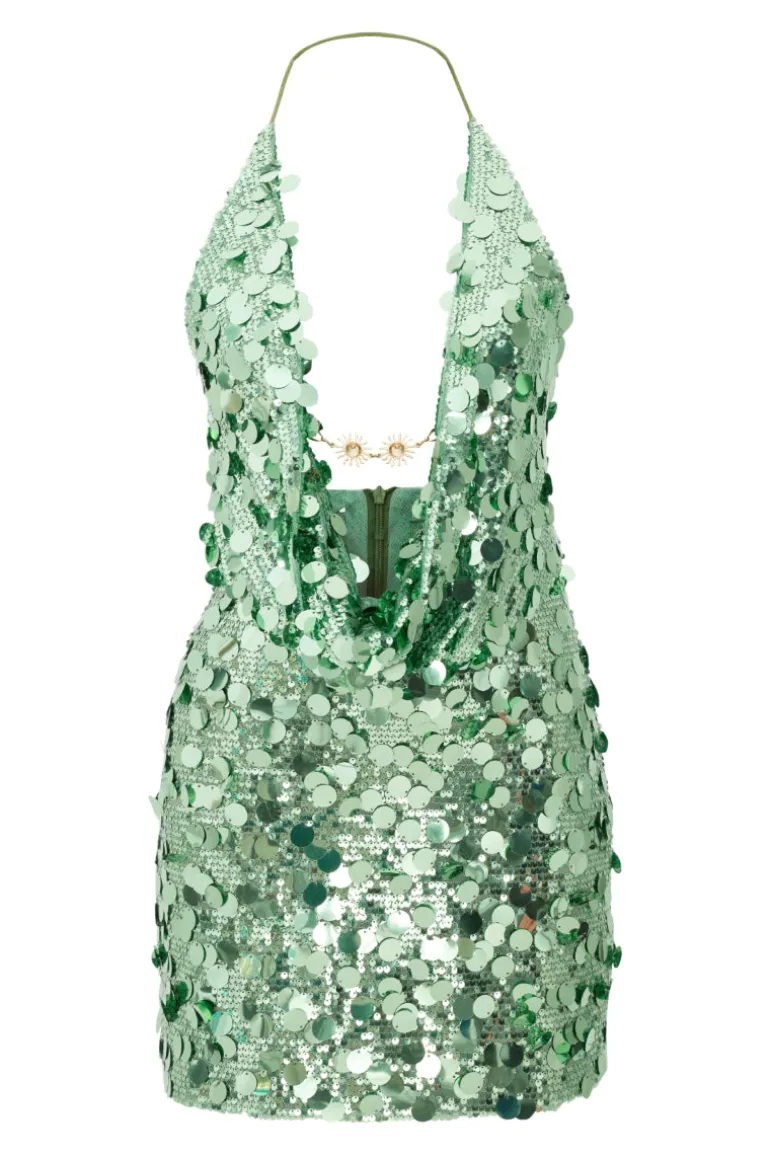 Dresses | Mini Dresses<CULT MIA ASTRA MINI DRESS Mint Metallic