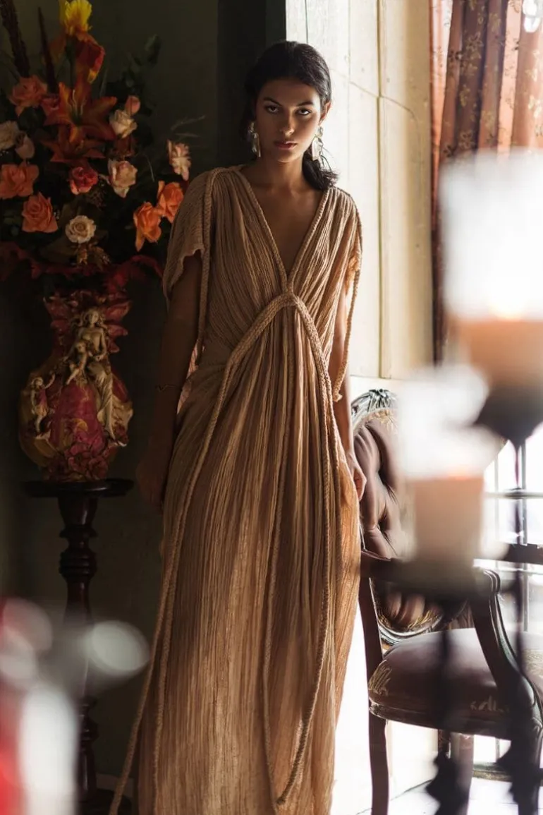 Dresses<CULT MIA ATHENA GOWN IN Sand