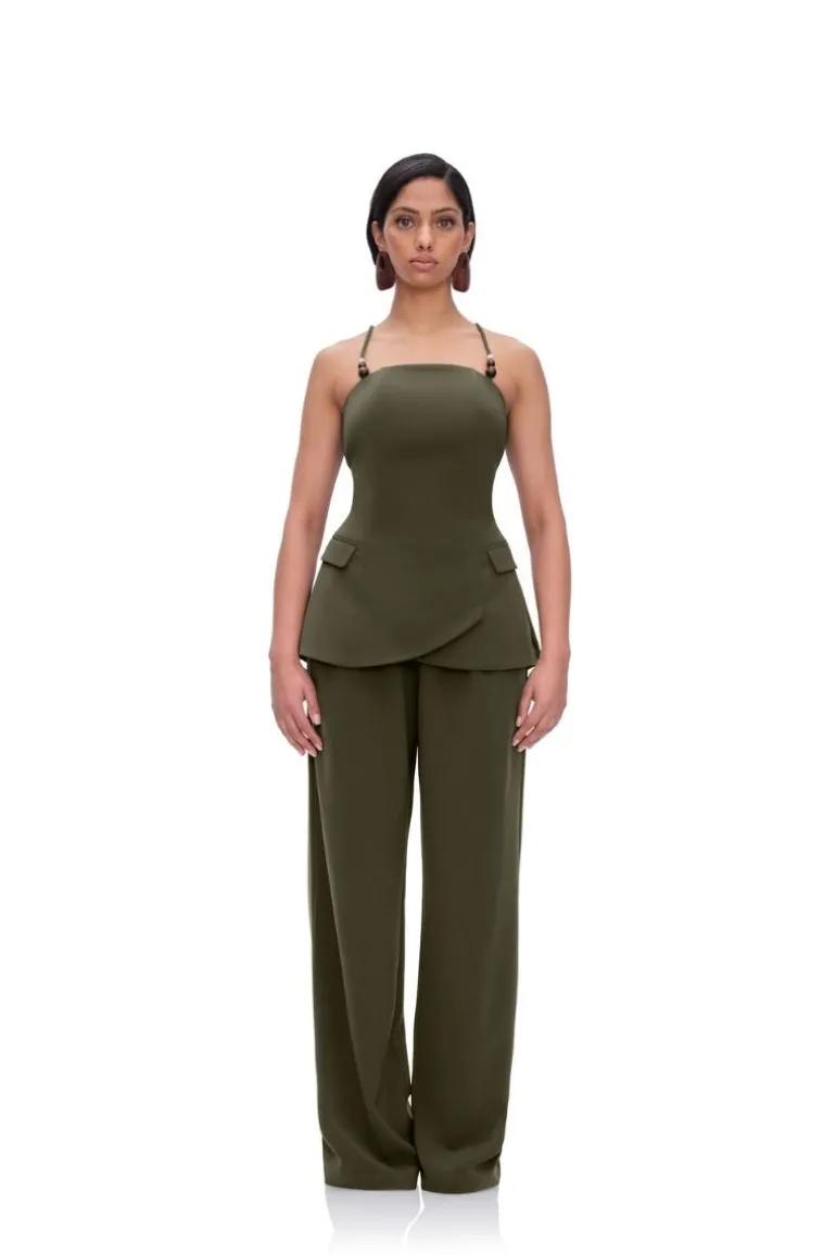 Pants<CULT MIA ATTA BOOTCUT PANTS IN OLIVE