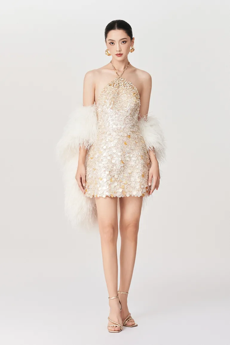 Dresses | Mini Dresses<CULT MIA AURORA SHEEN DRESS IN White