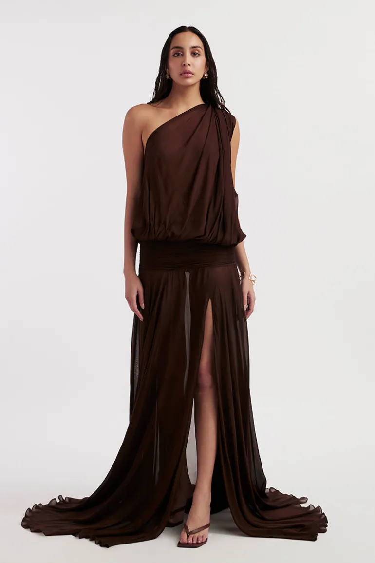 Dresses<CULT MIA AVA MAXI DRESS Chocolate Brown