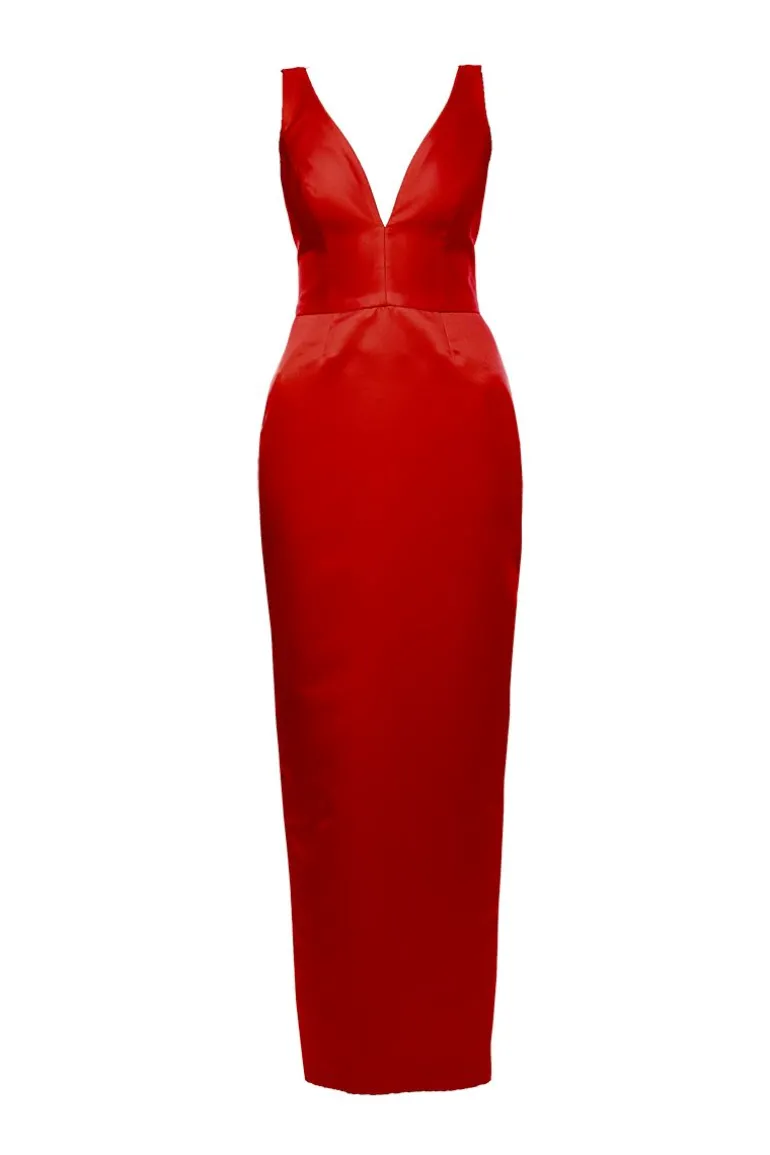 Dresses<CULT MIA AVA RED MAXI DRESS Radiant Red