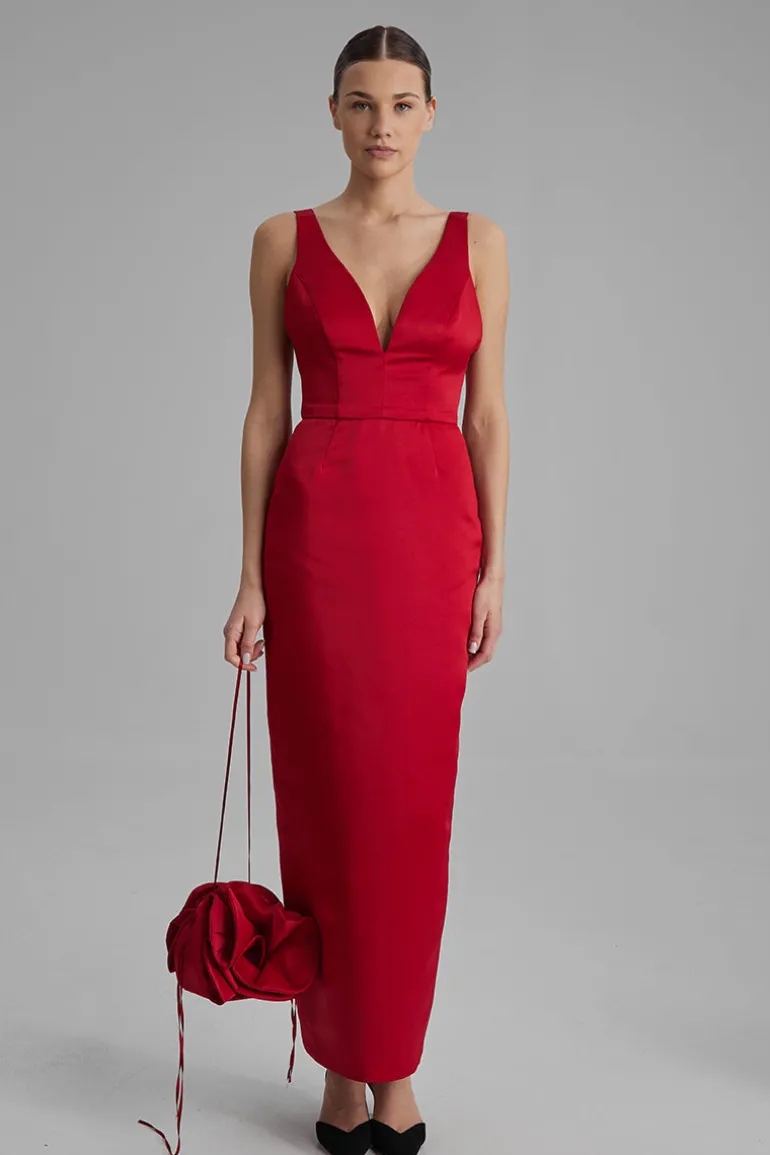 Dresses<CULT MIA AVA RED MAXI DRESS Radiant Red
