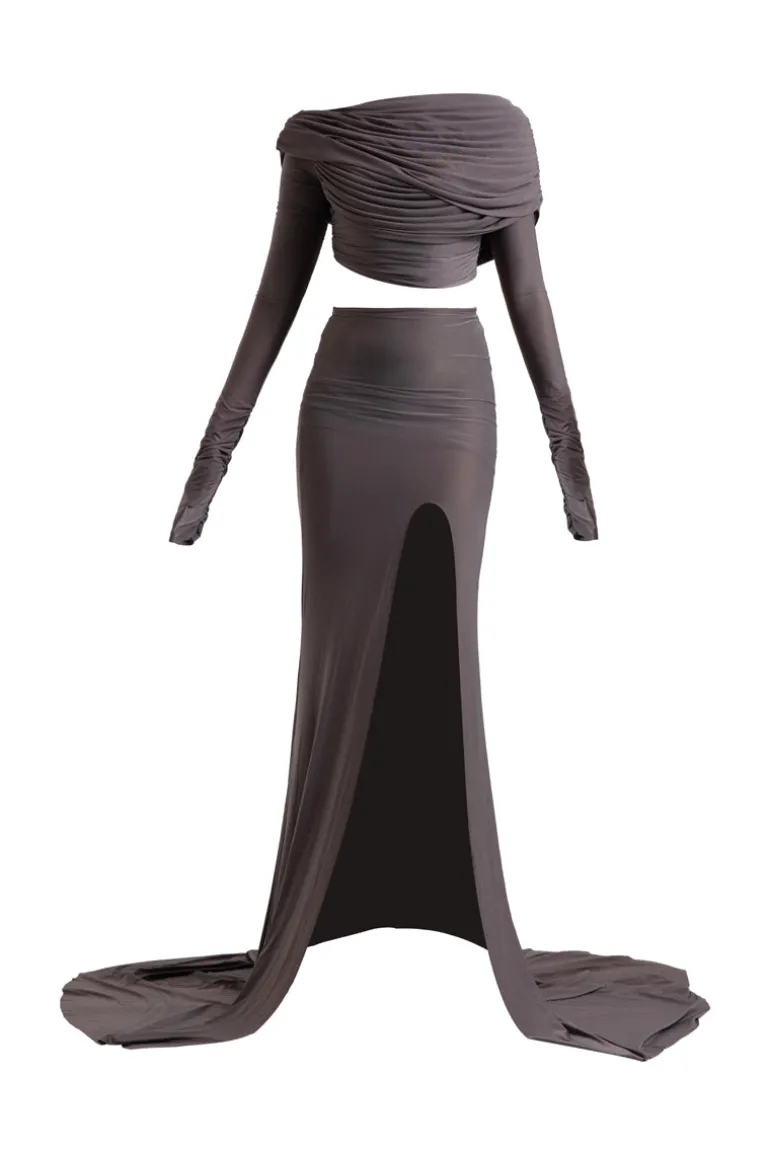 Outfit Sets<CULT MIA AYLIN TOP AND SKIRT SET Purple Dove