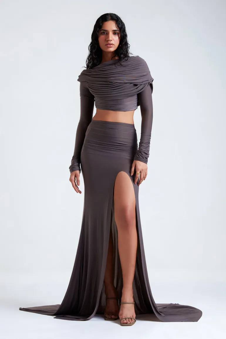 Outfit Sets<CULT MIA AYLIN TOP AND SKIRT SET Purple Dove