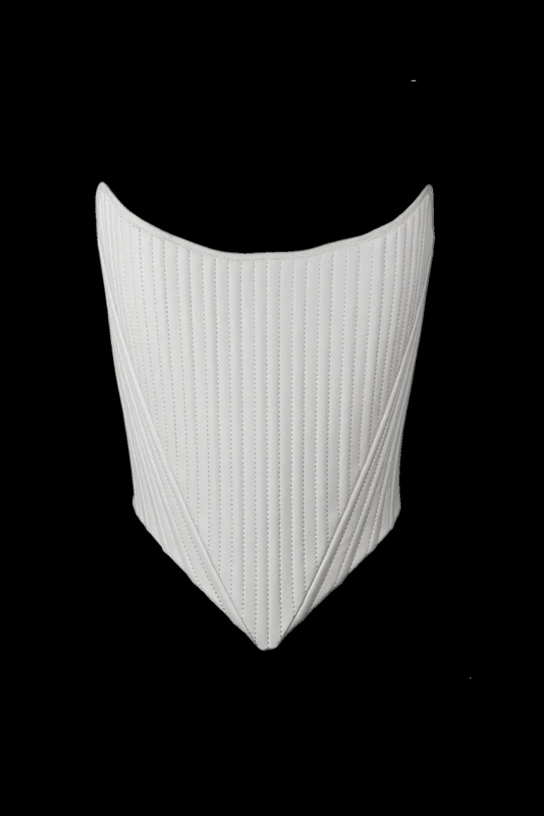 Tops<CULT MIA BAROQUE CORSET IN SNOW Pure White