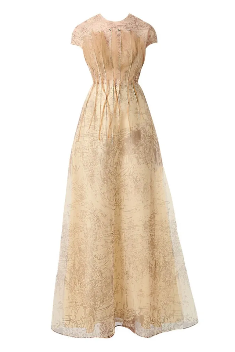 Dresses | Midi Dresses<CULT MIA ORGANZA MIDI DRESS Beige