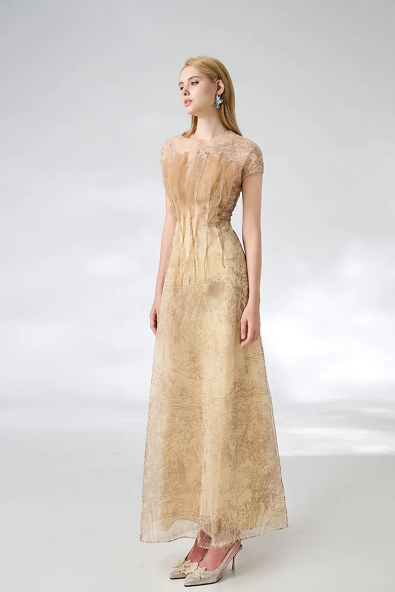 Dresses | Midi Dresses<CULT MIA ORGANZA MIDI DRESS Beige