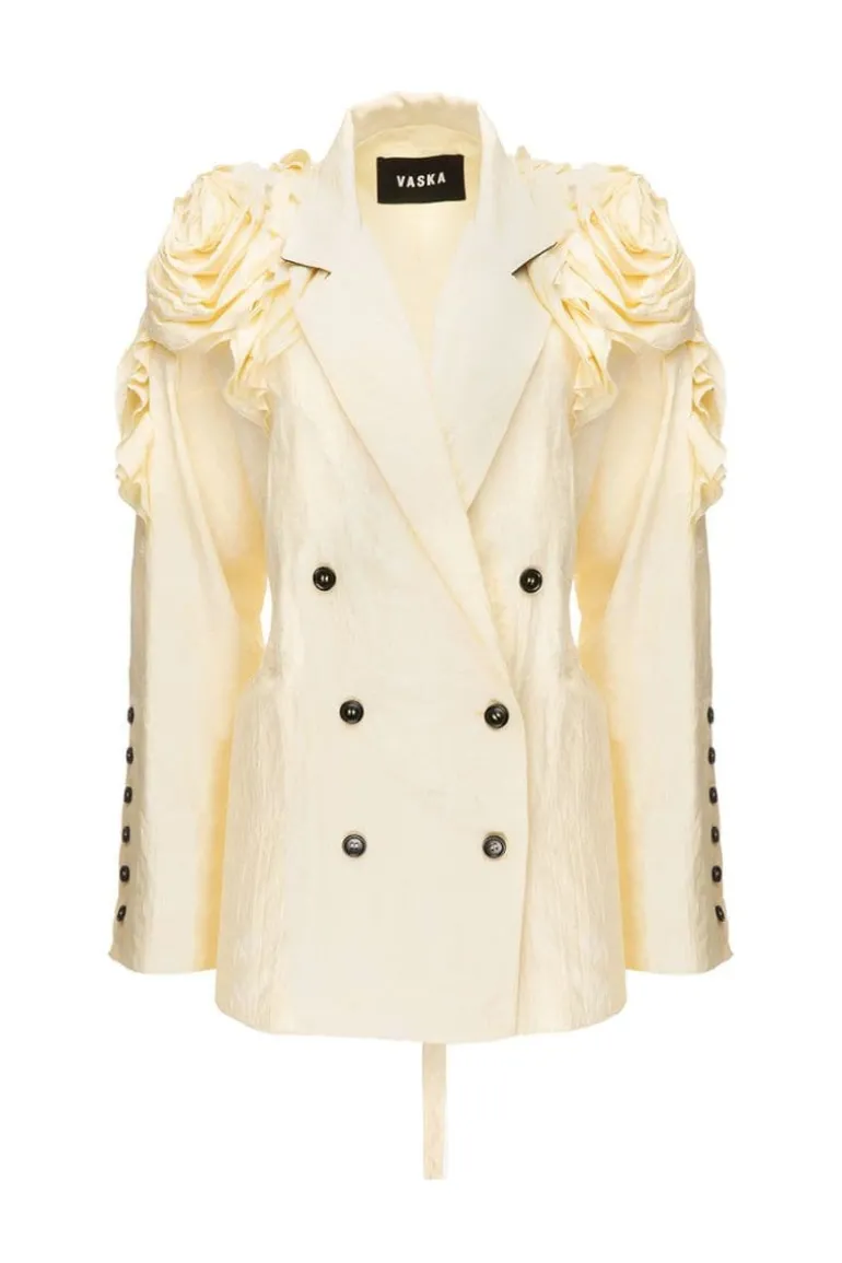 Jackets<CULT MIA OVERSIZED JACKET WITH ROSES Beige
