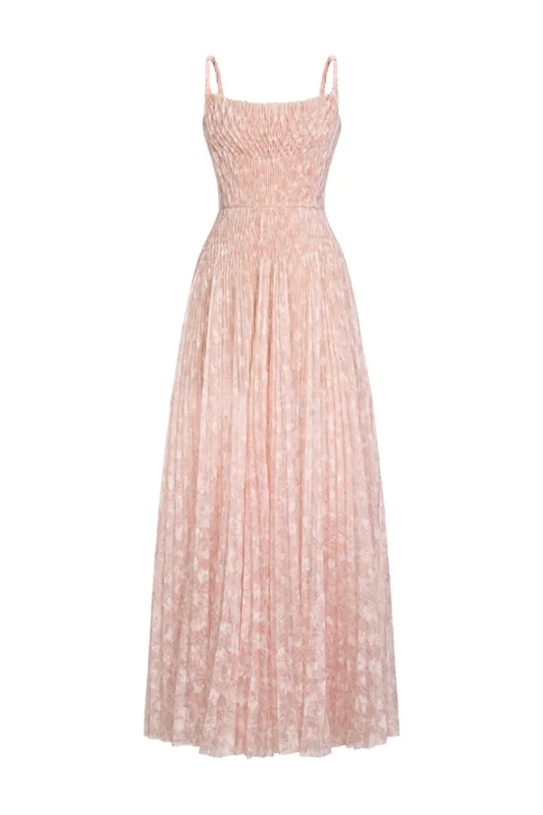 Dresses<CULT MIA BEIGE PLEATED MAXI DRESS Brown