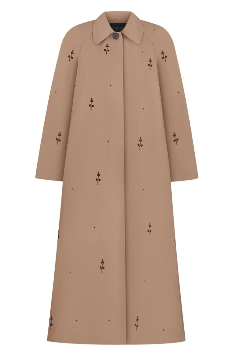 Coats<CULT MIA ROSE EMBROIDERED TRENCH COAT Beige