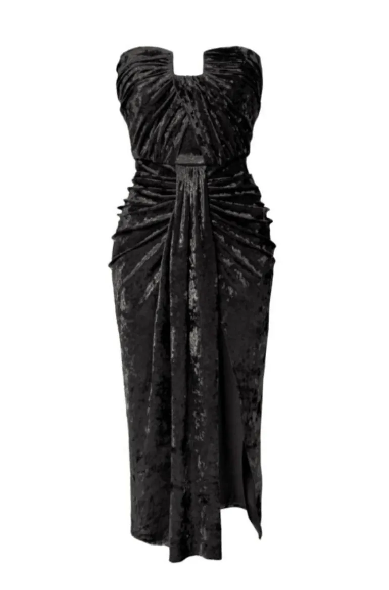 Dresses | Midi Dresses<CULT MIA BELLA SILK BLEND MIDI DRESS Black