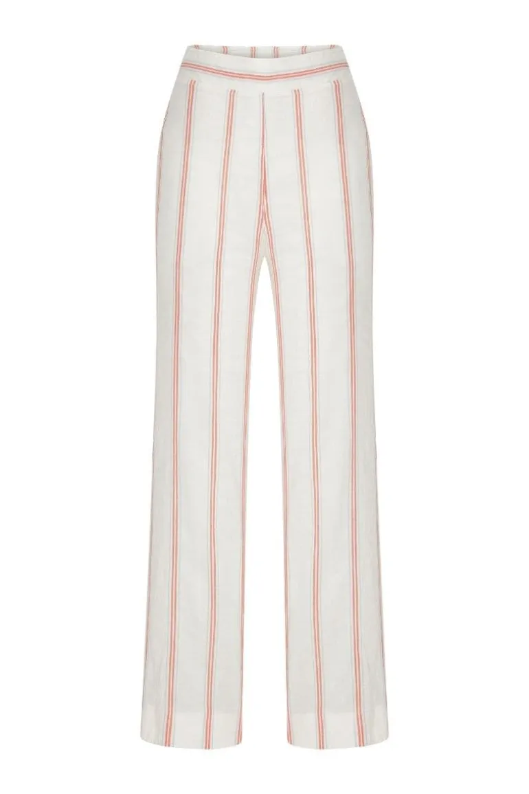 Pants<CULT MIA BIHAM STRIPED PANTS Spicy Orange/Baby Blue Striped