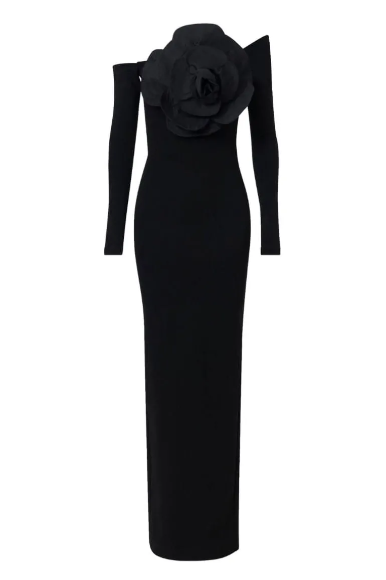 Dresses<CULT MIA CHARLOTTE ROSE MAXI DRESS Black