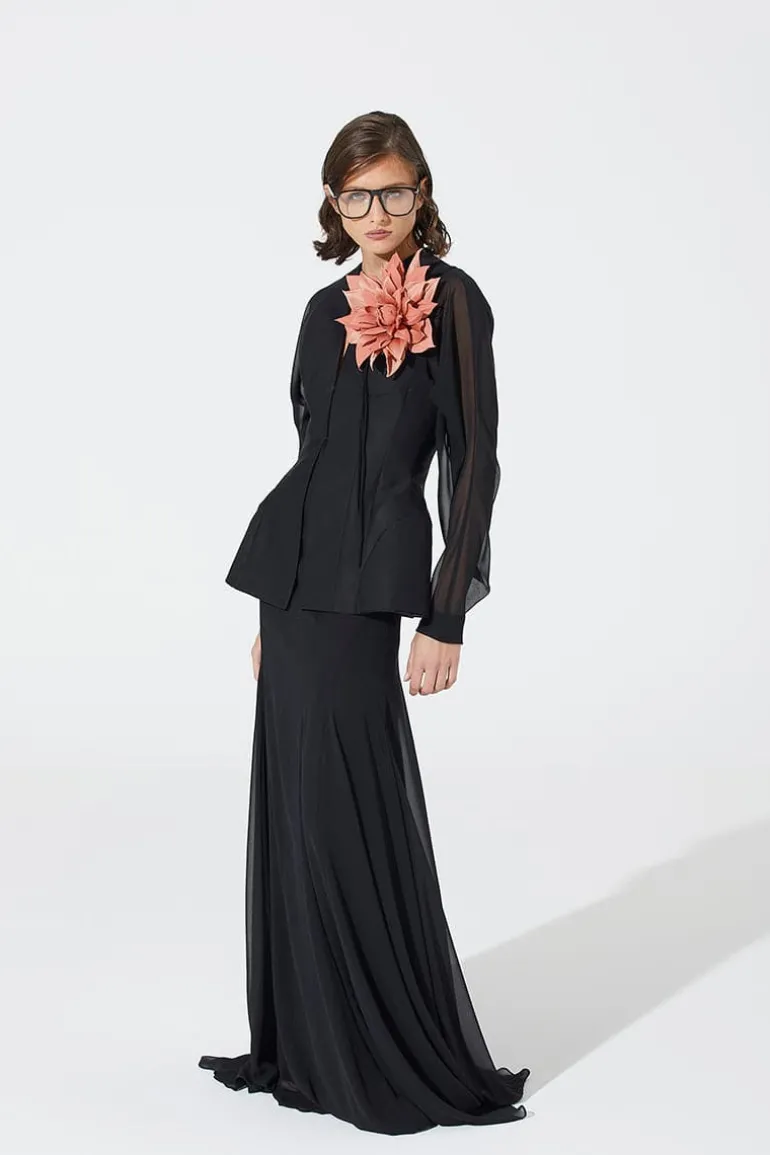 Tops<CULT MIA CUTOUT FLARED TOP Black