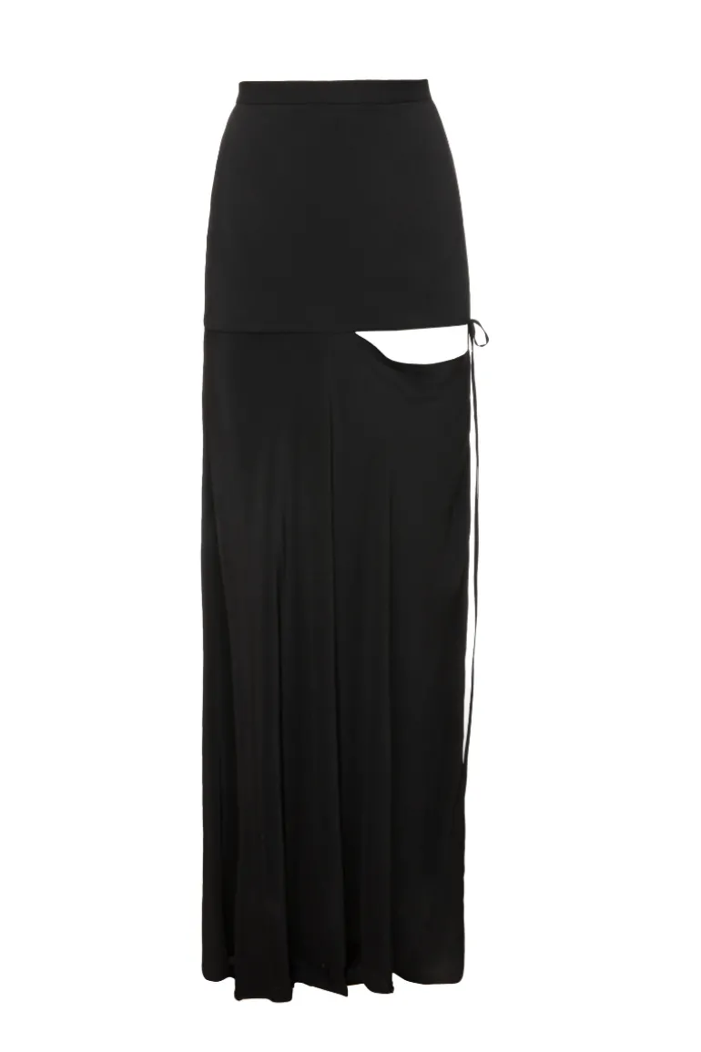 Skirts<CULT MIA CUT-OUT LONG SKIRT Black