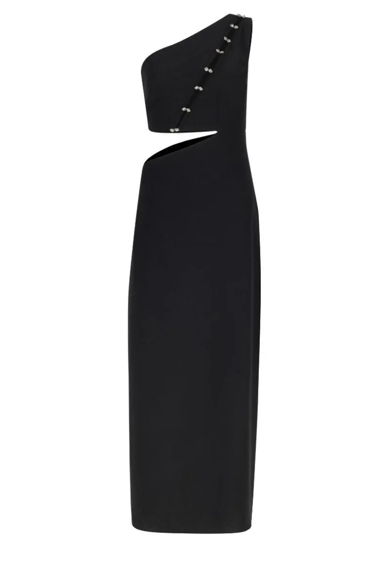 Dresses | Midi Dresses<CULT MIA CUT-OUT MIDI DRESS Black