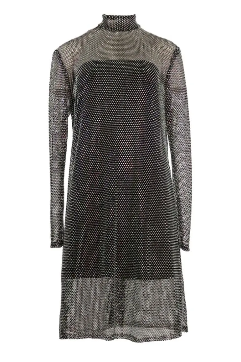Dresses | Midi Dresses<CULT MIA BLACK DIAMOND MIDI DRESS Black/Rhinestone