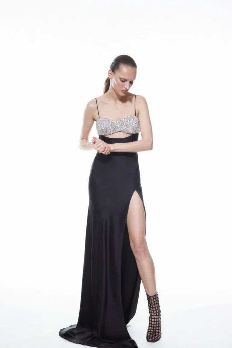 Dresses<CULT MIA ETERNITY CUT-OUT MAXI DRESS Black