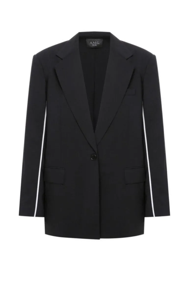 Blazers<CULT MIA JACKET WITH WHITE DETAIL Black
