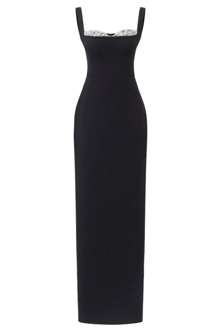 Dresses<CULT MIA JENSEN CRYSTAL BODYCON DRESS Black
