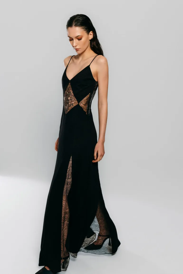 Dresses<CULT MIA LACE MAXI DRESS Black