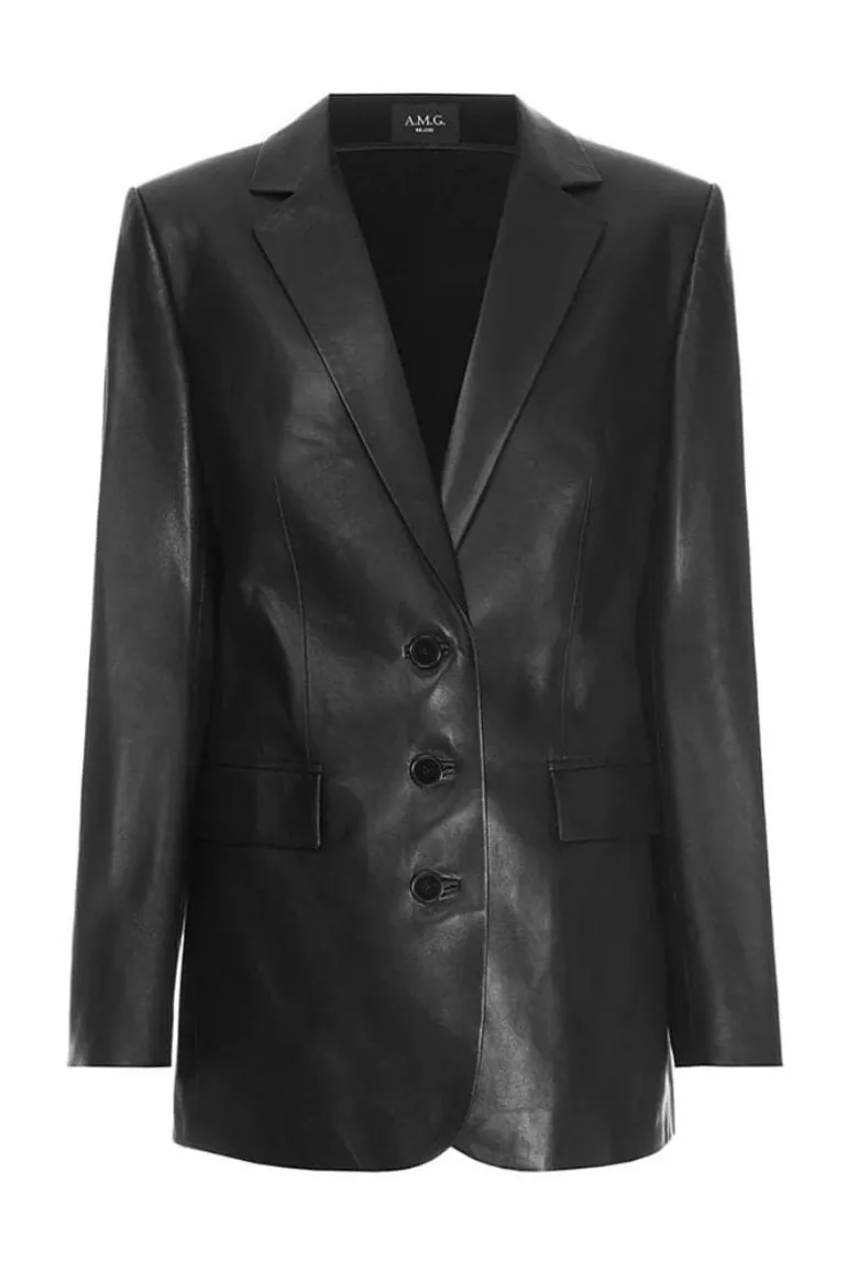 Blazers<CULT MIA LEATHER JACKET Black