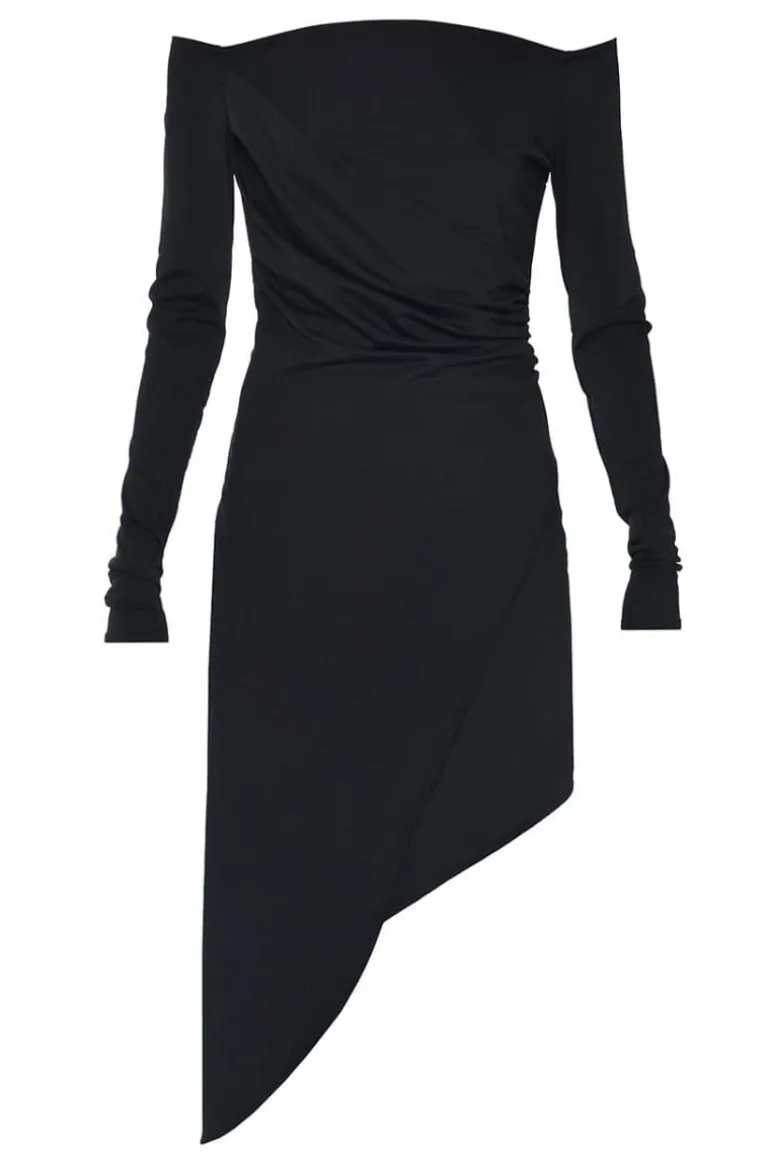 Dresses | Midi Dresses<CULT MIA BLACK LIYA ASYMMETRIC DRESS