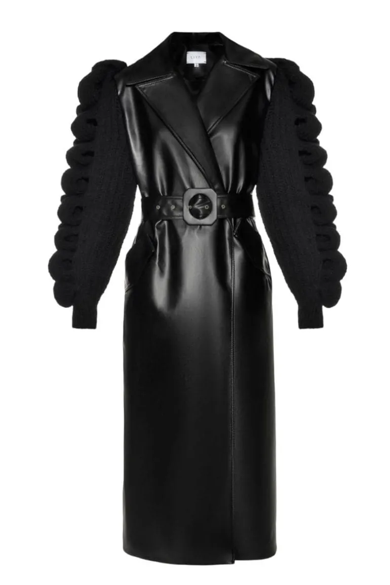 Coats<CULT MIA LIYA TRENCH COAT Black
