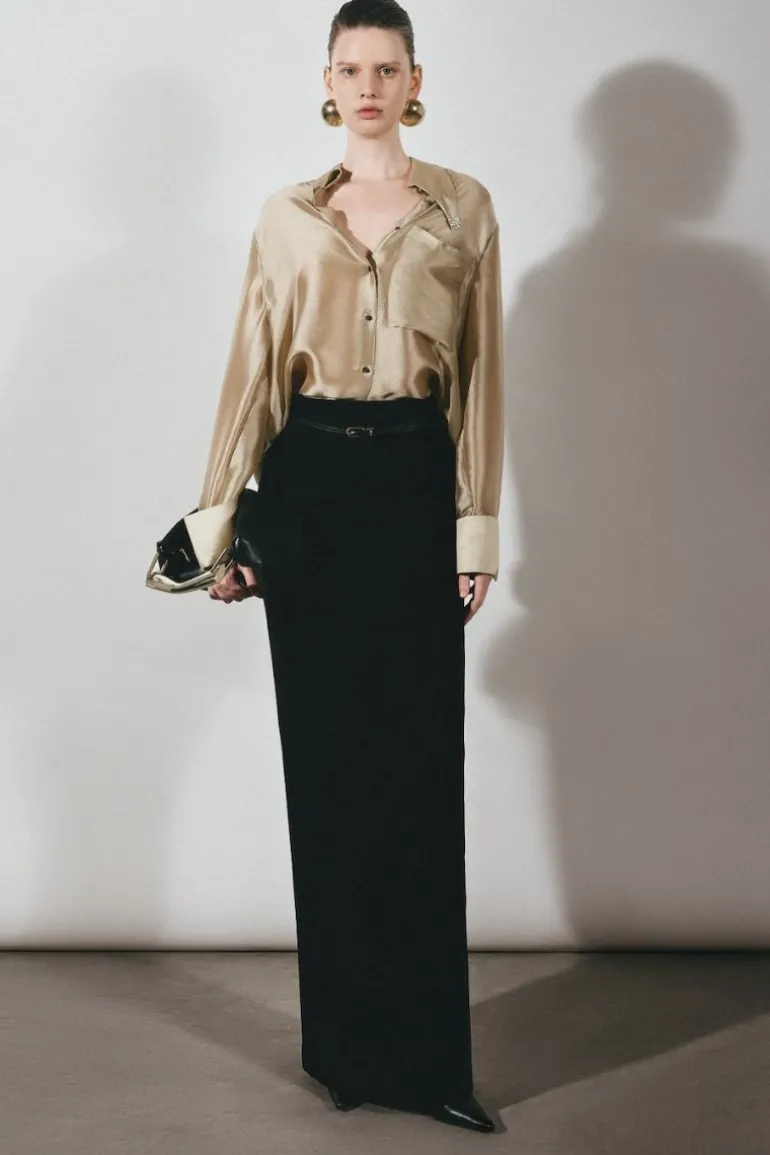 Skirts<CULT MIA LONG PENCIL SKIRT Black