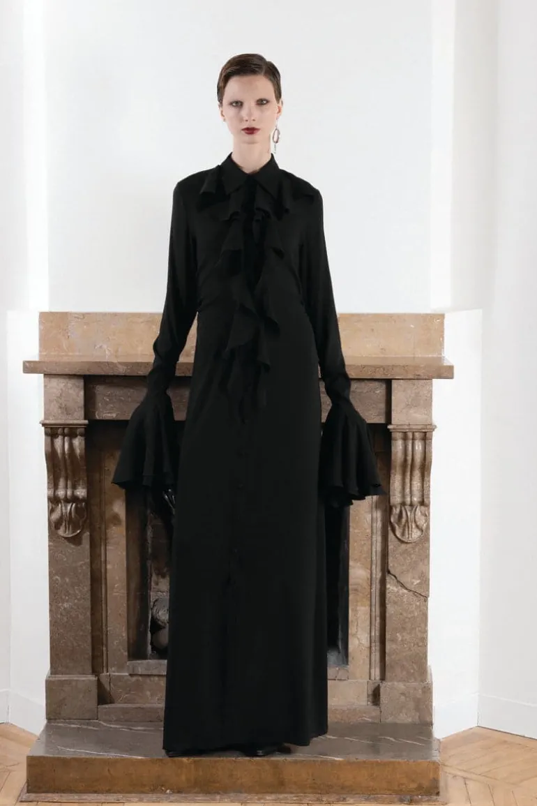 Dresses<CULT MIA LONG SHIRT DRESS Black