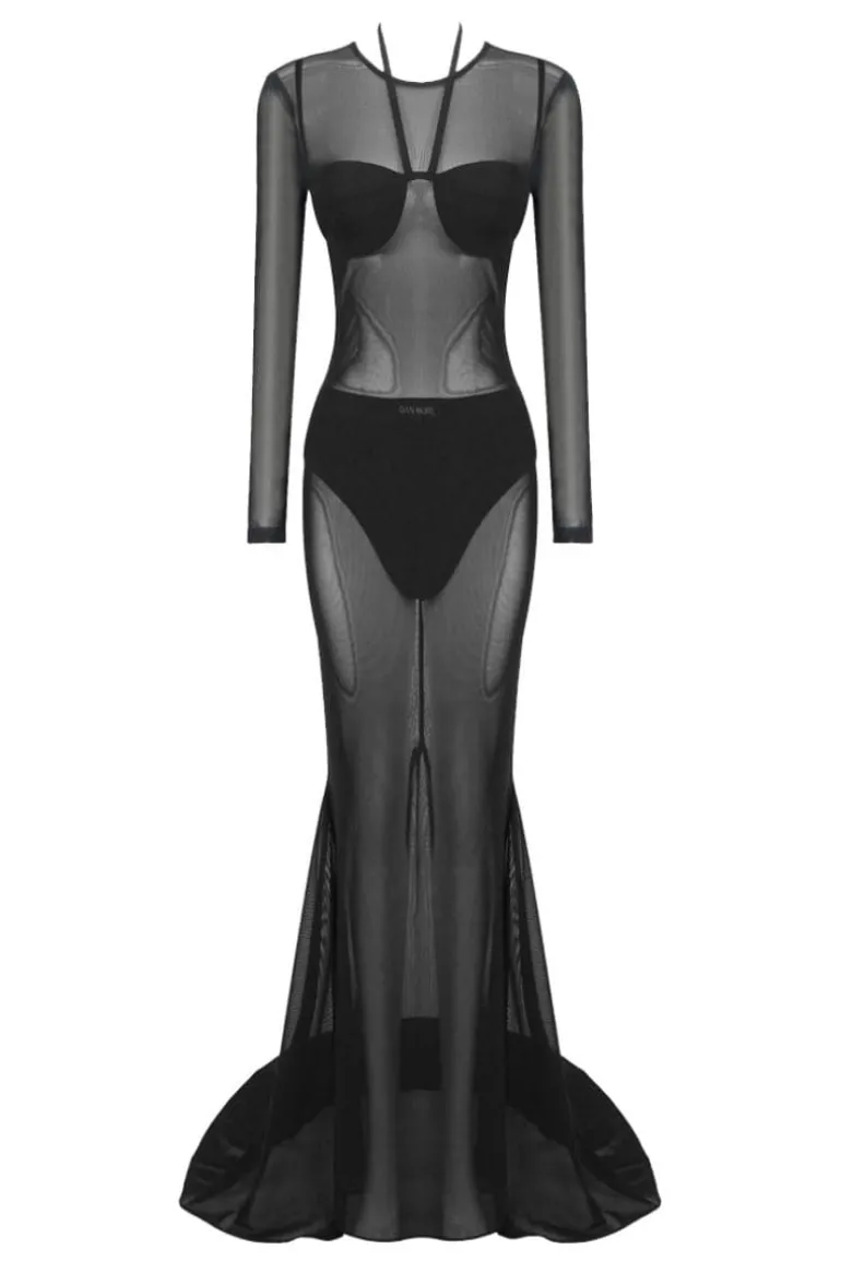 Dresses | Gowns<CULT MIA MESH GOWN Black
