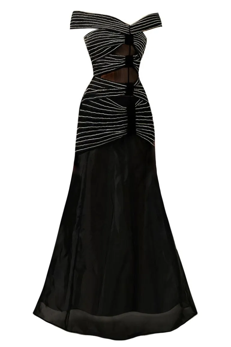 Dresses | Gowns<CULT MIA OFF-SHOULDER FLOOR LENGTH GOWN Black