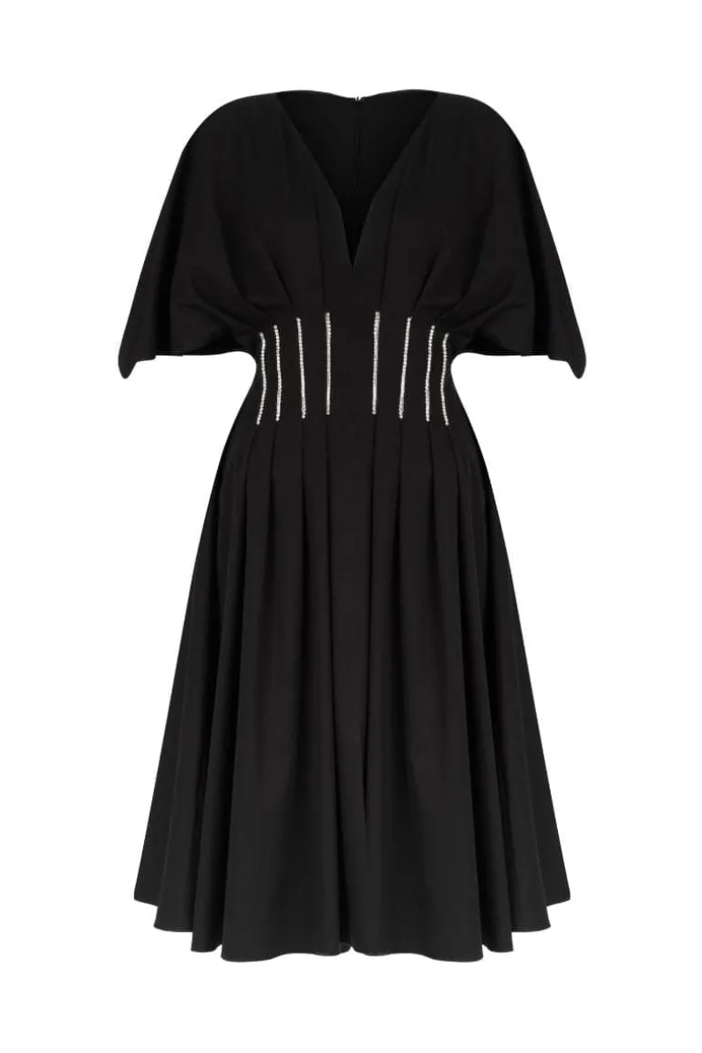 Dresses | Midi Dresses<CULT MIA RHINESTONE DART MIDI DRESS Black