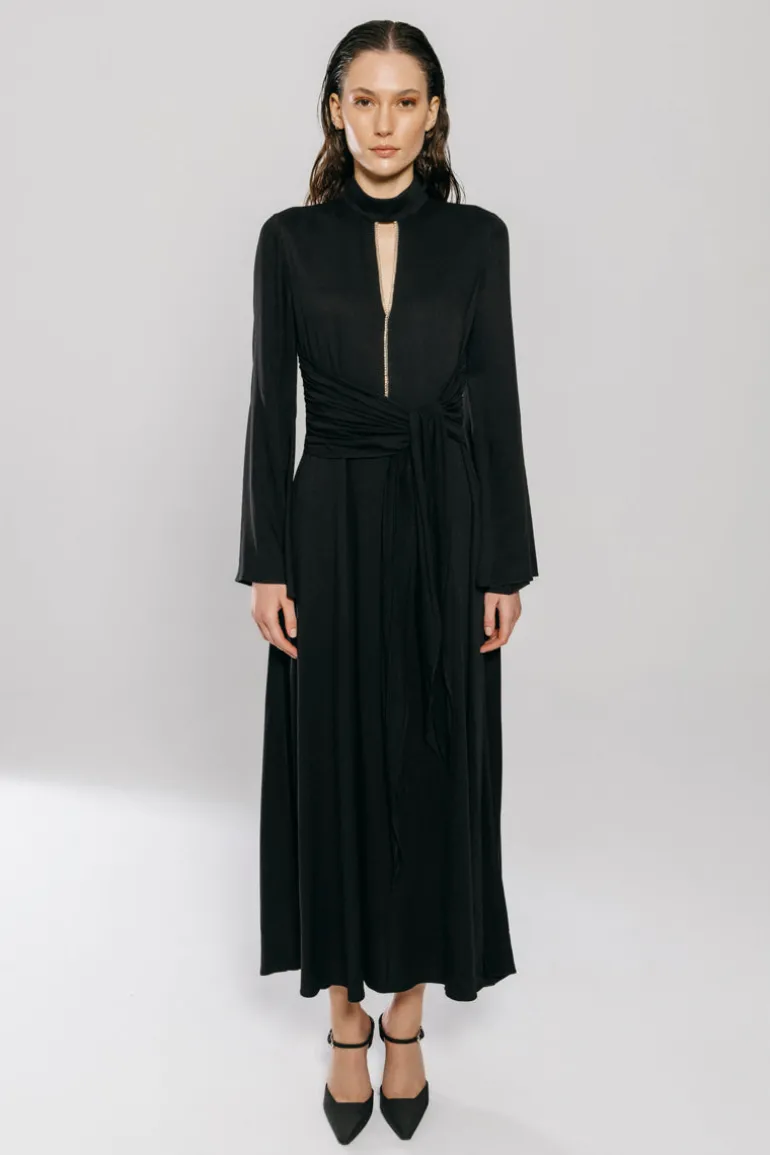 Dresses<CULT MIA RHINESTONE MAXI DRESS Black