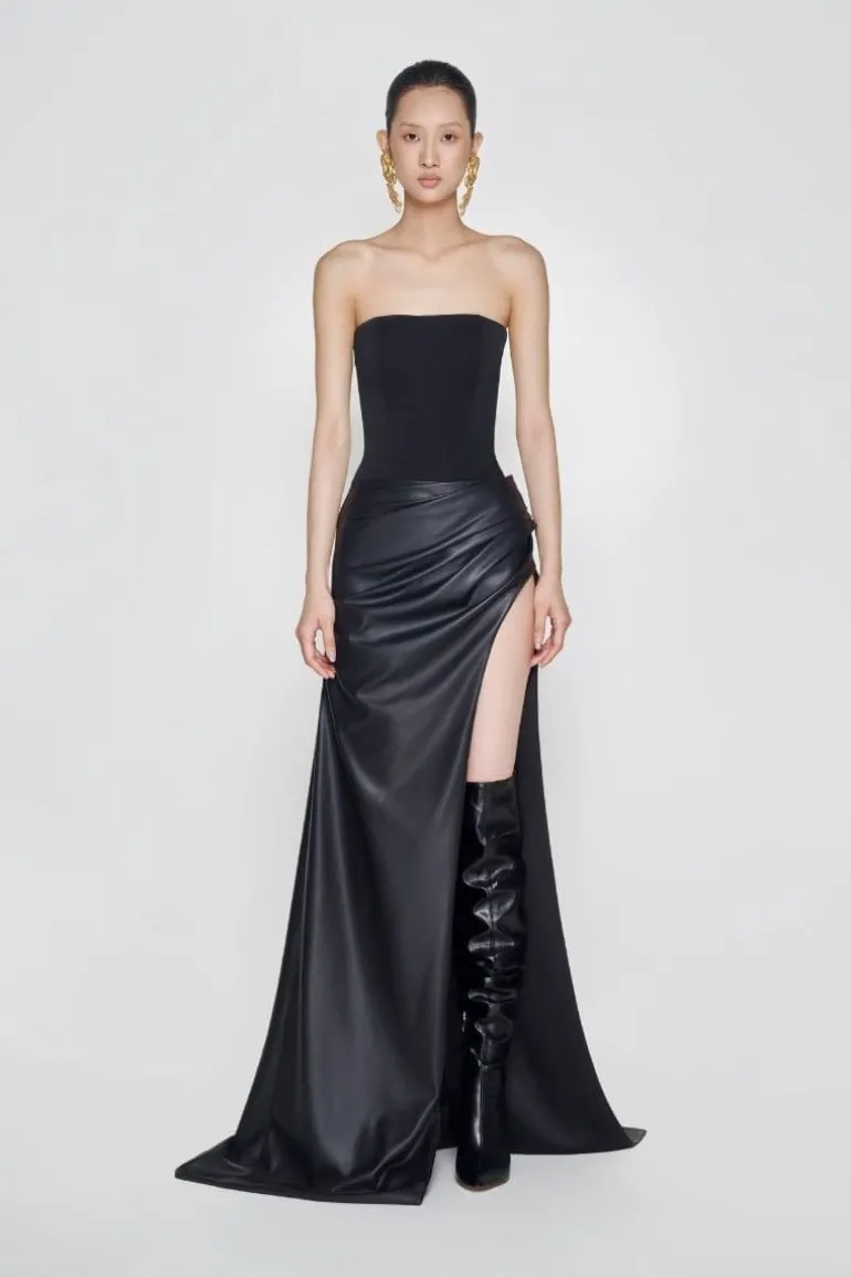 Dresses<CULT MIA ROCKILEE SLIT MAXI DRESS Black