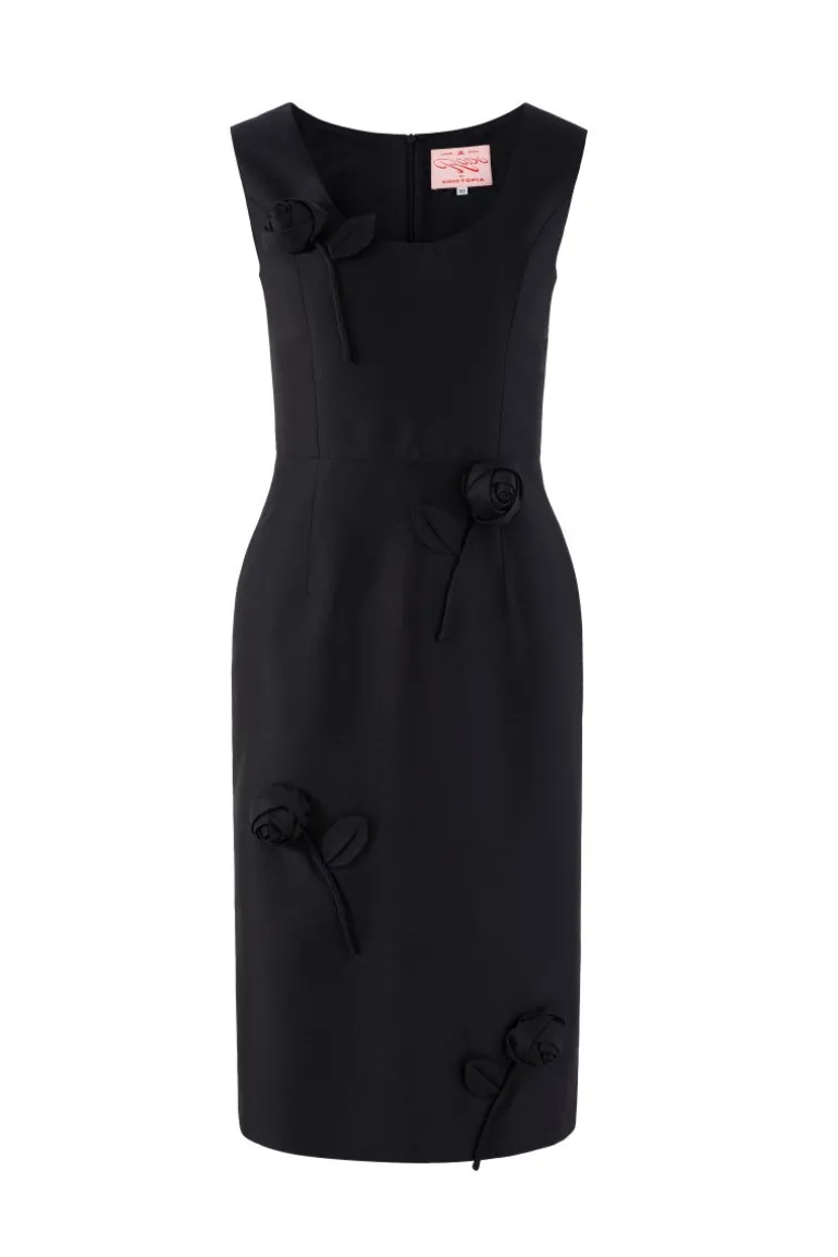 Dresses | Midi Dresses<CULT MIA ROSE APPLIQUÉ DRESS Black