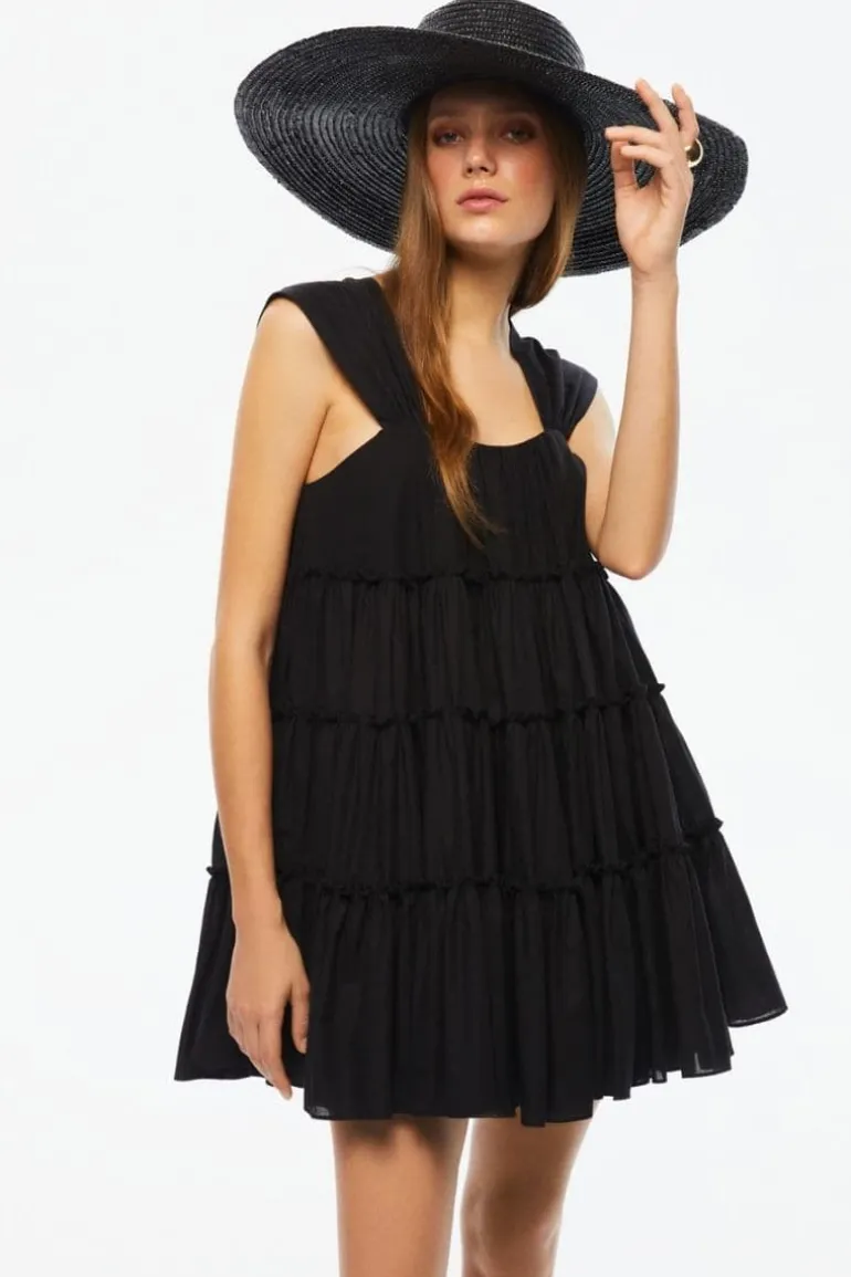 Dresses | Mini Dresses<CULT MIA RUFFLED MINI DRESS Black