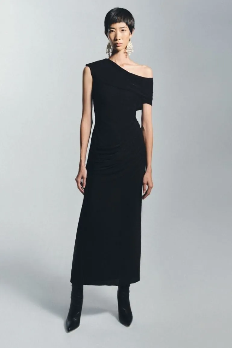 Dresses | Midi Dresses<CULT MIA SLOPES OFF-SHOULDER MIDI DRESS Black
