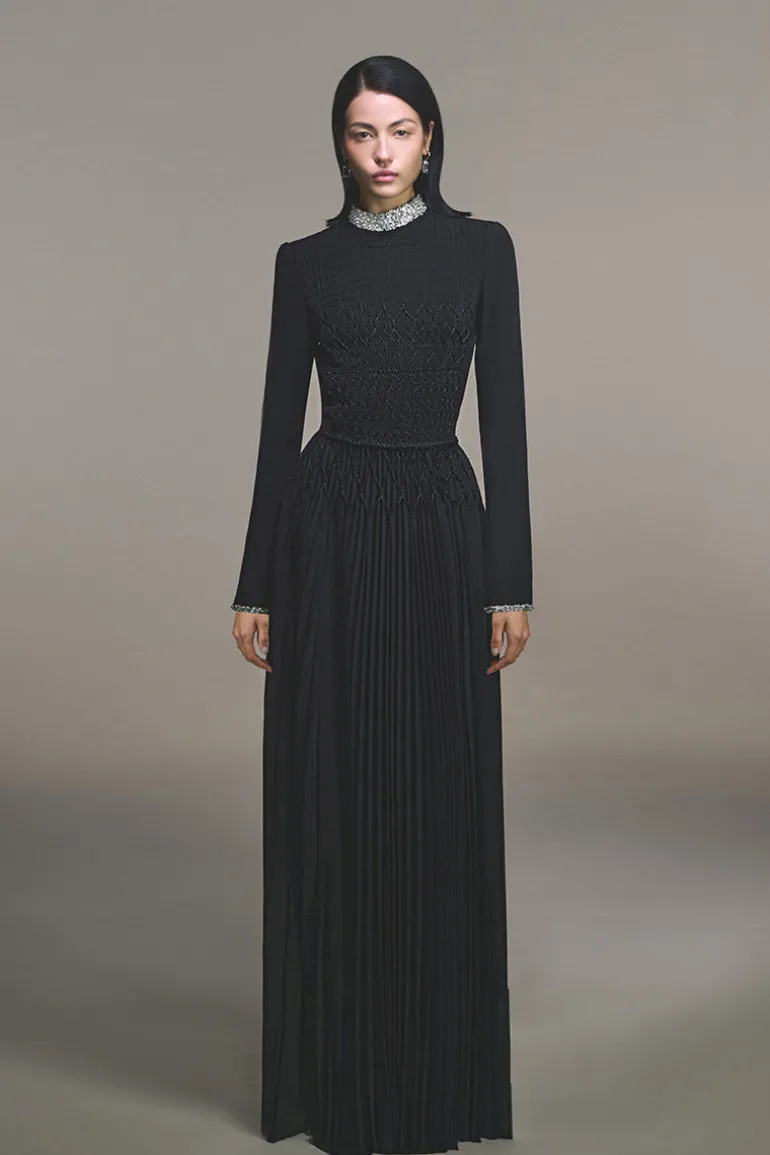 Dresses<CULT MIA SMOCKED DRESS Black