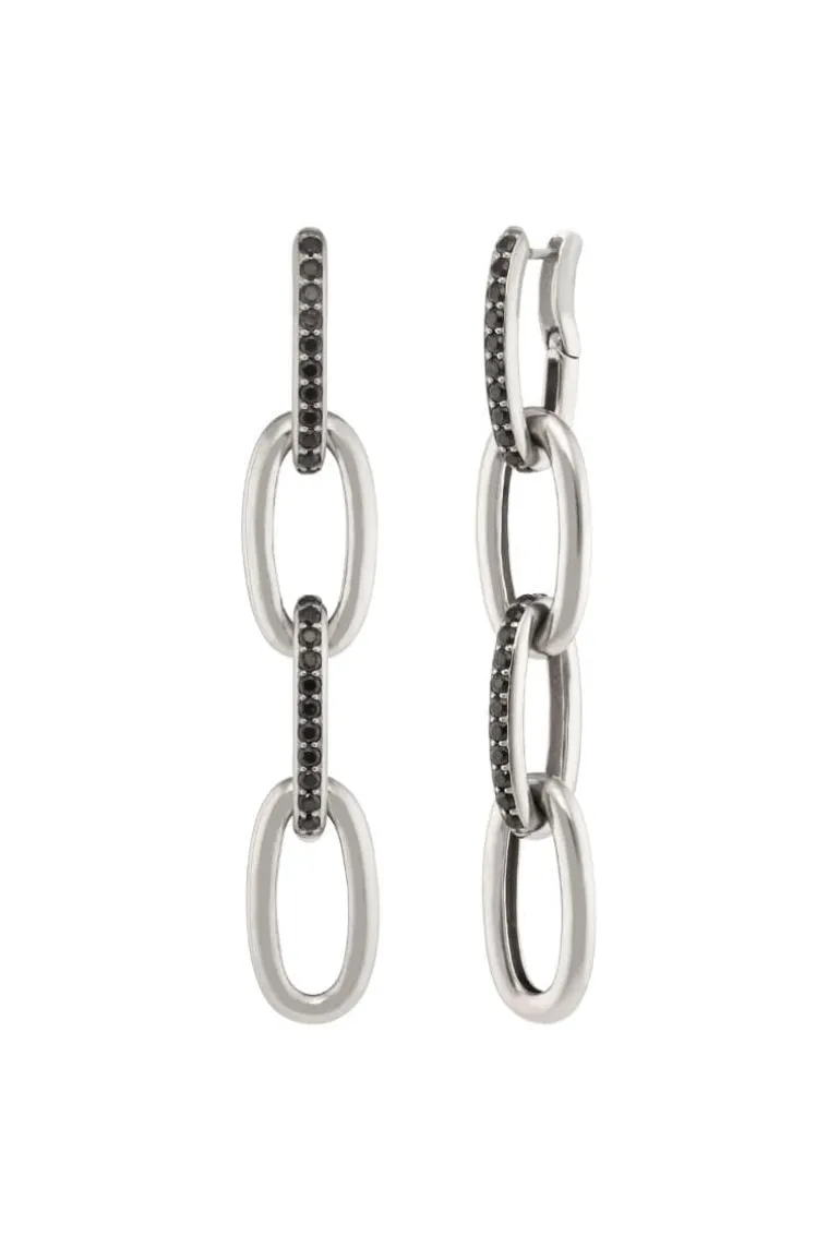 Earrings<CULT MIA SPINEL LINKS EARRINGS Black