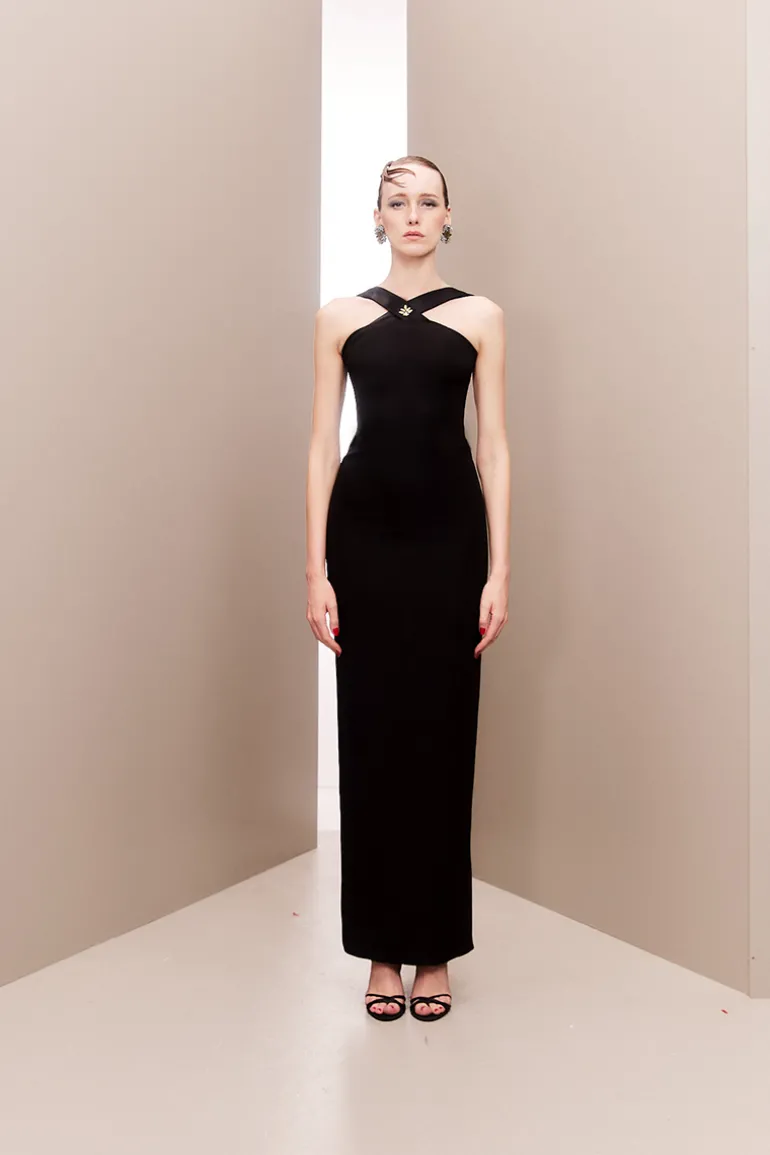 Dresses<CULT MIA STONE EMBELLISHED MAXI DRESS Black