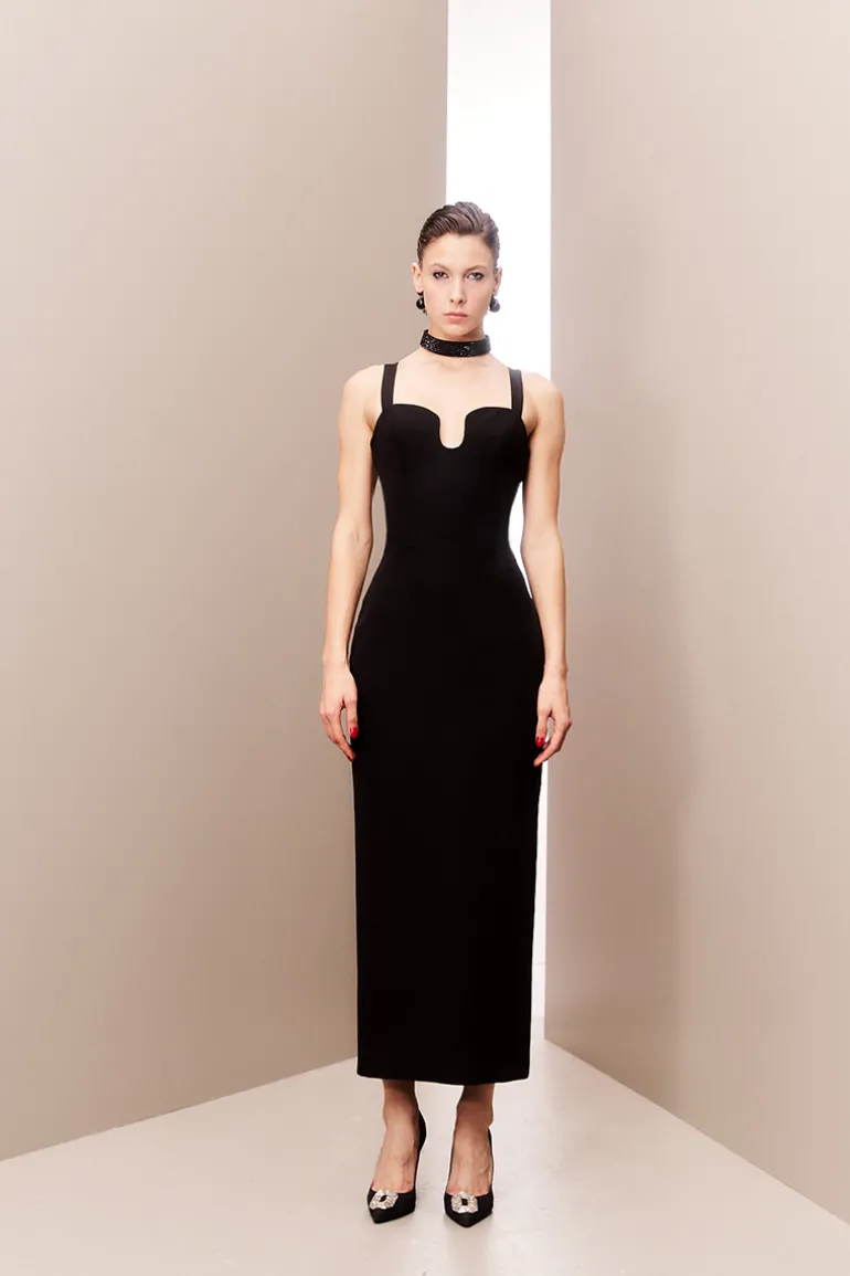 Dresses | Midi Dresses<CULT MIA STRAPPED MIDI CORSET DRESS Black