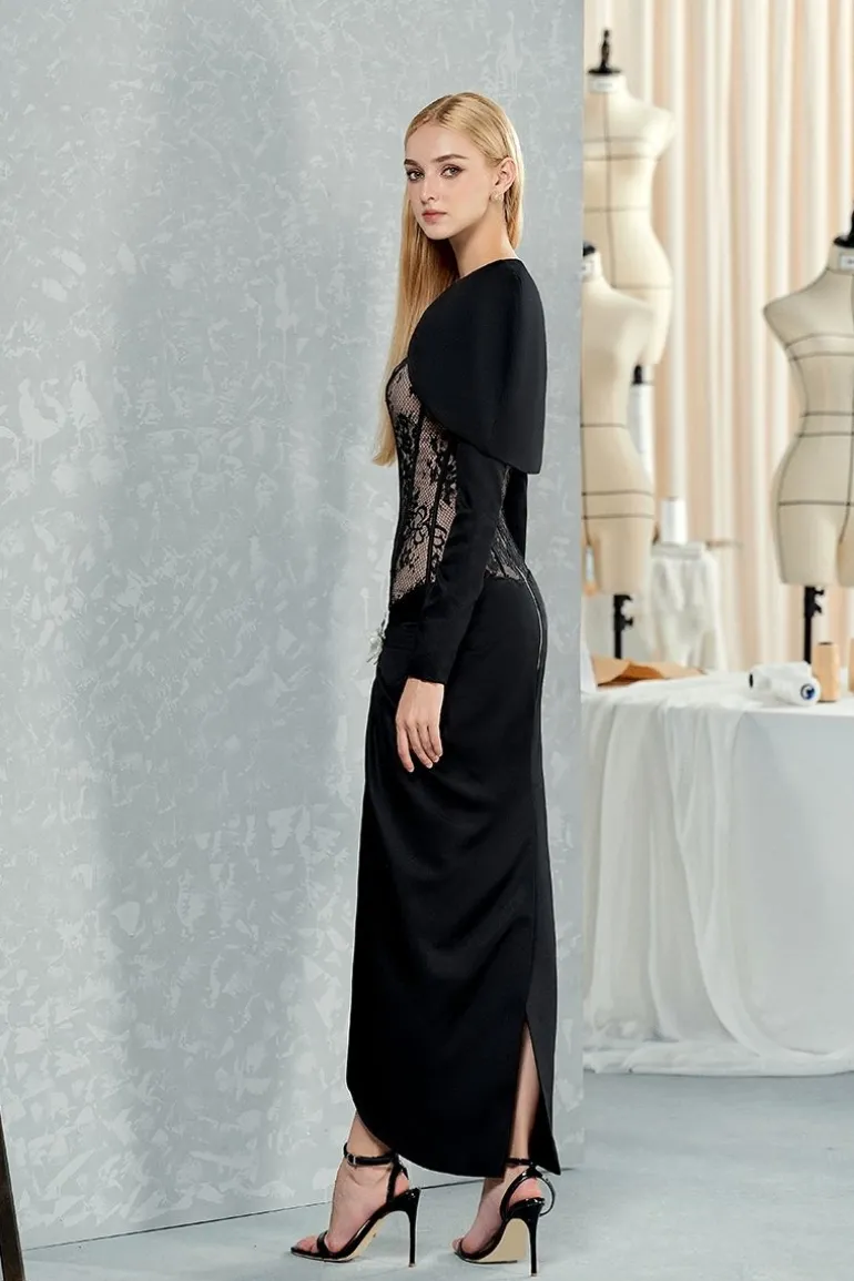 Dresses | Midi Dresses<CULT MIA WAIST-CINCHED ORCHID AND CORSET SHIRT MIDI DRESS Black