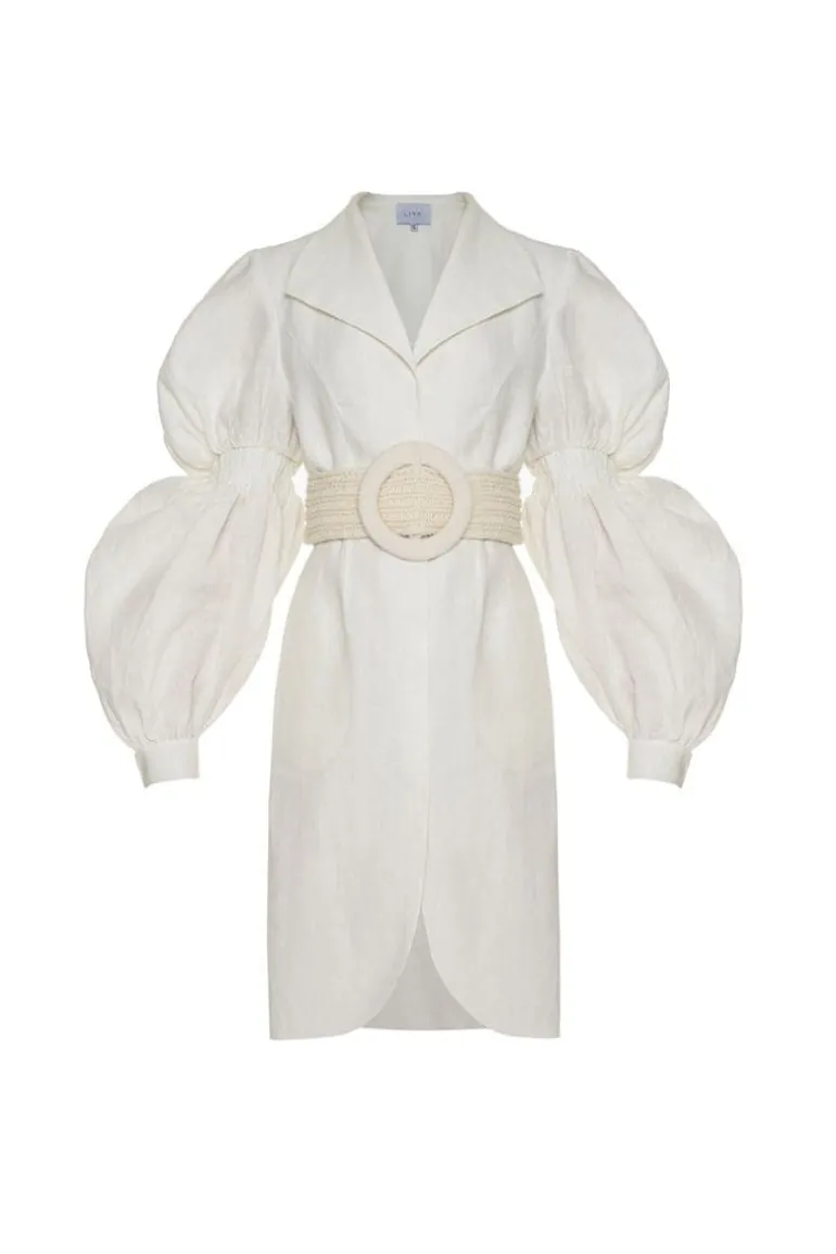 Dresses | Midi Dresses<CULT MIA BLANCA WHITE DRESS WITH KNITTED BELT