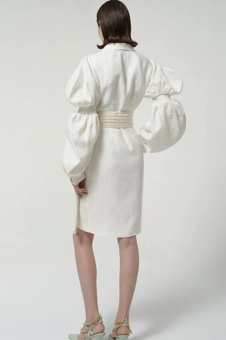 Dresses | Midi Dresses<CULT MIA BLANCA WHITE DRESS WITH KNITTED BELT